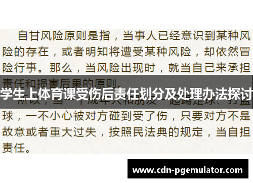 学生上体育课受伤后责任划分及处理办法探讨